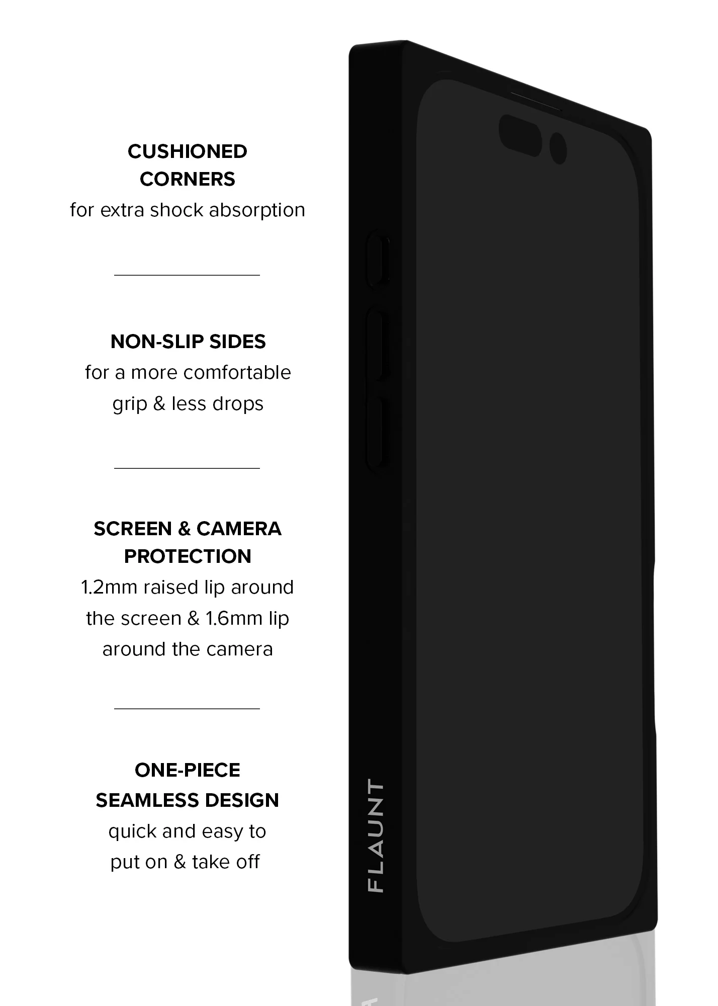 SQUARE® Black Crocodile Faux Leather iPhone Case - Image 60