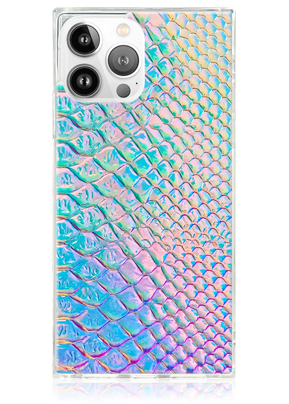 SQUARE® Iridescent Crocodile Faux Leather iPhone Case - Image 15