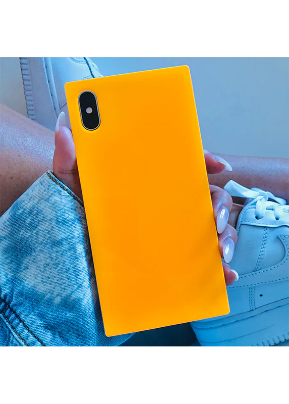 SQUARE® Neon Orange iPhone Case - Image 58