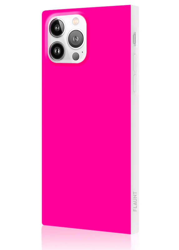 SQUARE® Neon Pink iPhone Case - Image 36