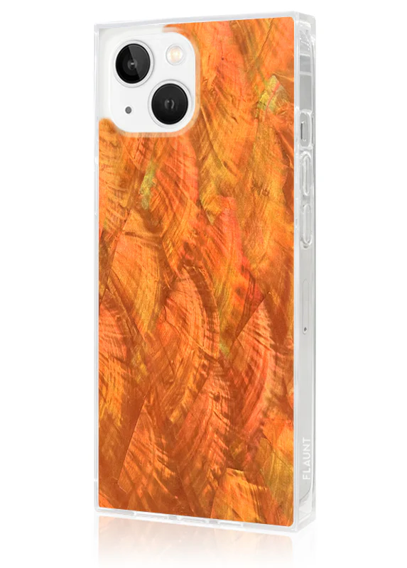 SQUARE® Orange Mother of Pearl iPhone Case - Image 18
