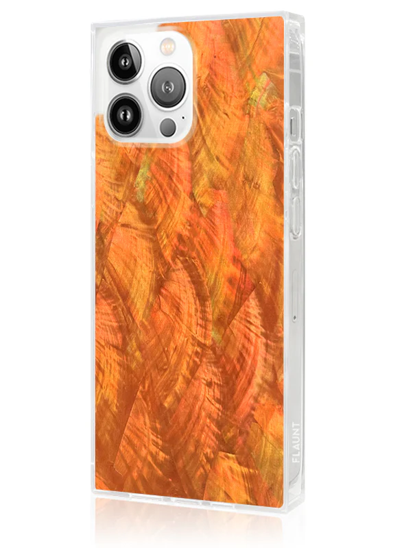 SQUARE® Orange Mother of Pearl iPhone Case - Image 34