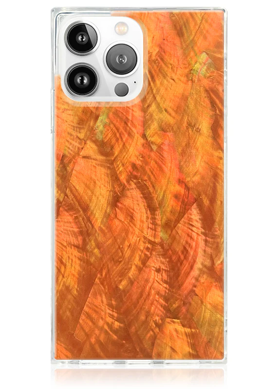 SQUARE® Orange Mother of Pearl iPhone Case - Image 7