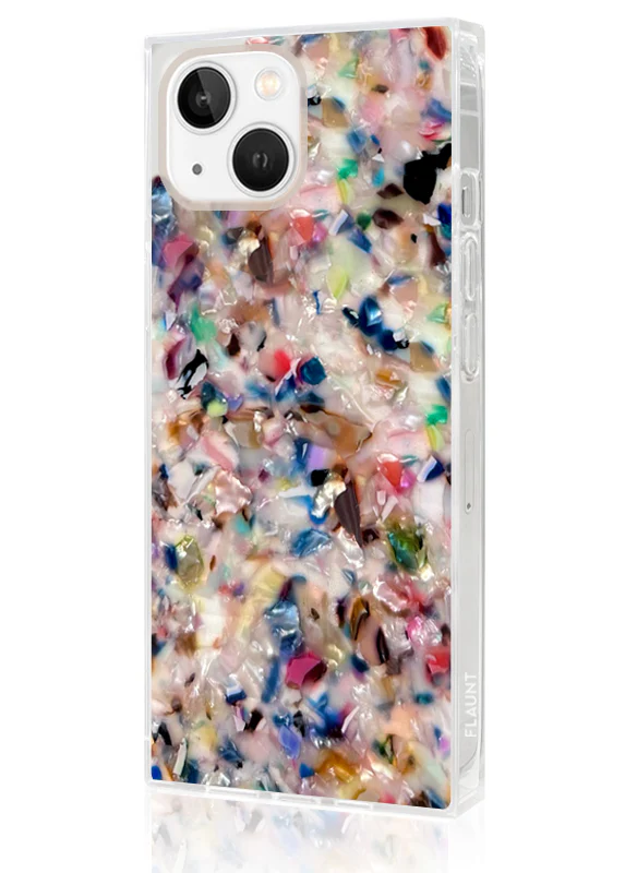 SQUARE® Rainbow Confetti Tortoise Shell iPhone Case - Image 16