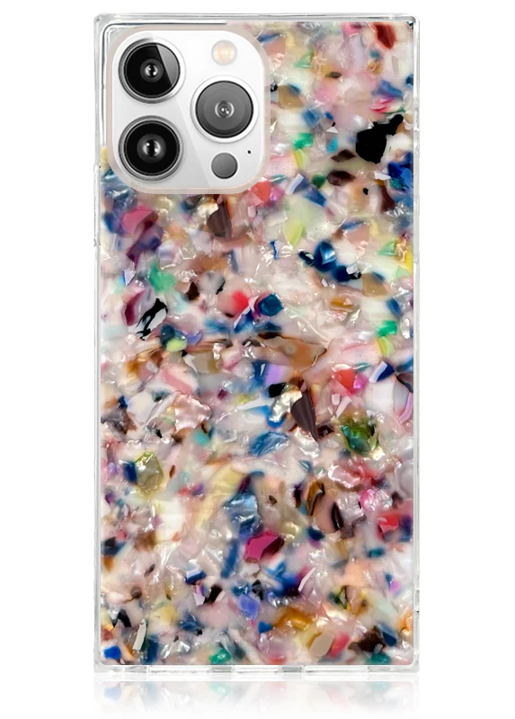 SQUARE® Rainbow Confetti Tortoise Shell iPhone Case - Image 21