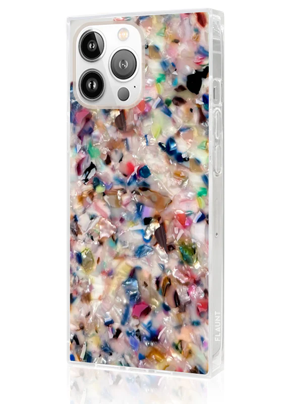 SQUARE® Rainbow Confetti Tortoise Shell iPhone Case - Image 22