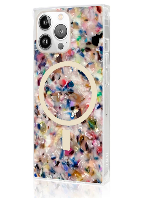 SQUARE® Rainbow Confetti Tortoise Shell iPhone Case - Image 50
