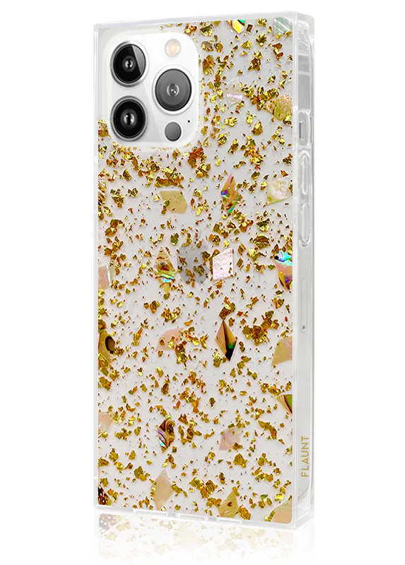 SQUARE® Shell and Gold Flake iPhone Case - Image 6