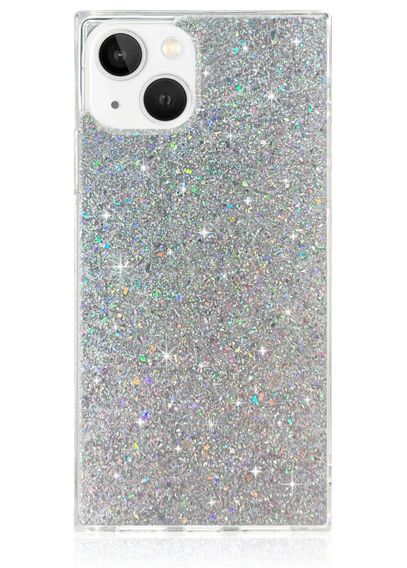 SQUARE® Silver Glitter iPhone Case - Image 23