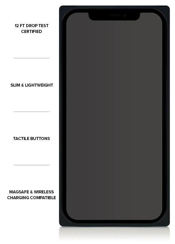 SQUARE® Black Crocodile Faux Leather iPhone Case - Image 82